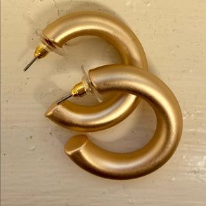 NWT matte gold hoops